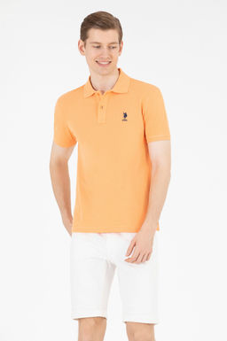 U. S. Polo Assn Мужская оранжевая базовая футболка с воротником-поло - U.s. polo assn фото 15