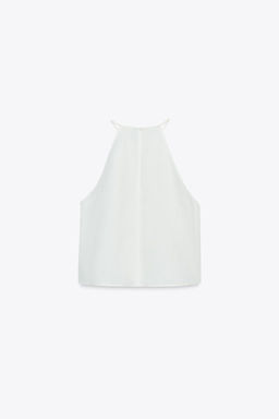 HALTER TOP WITH CROCHET DETAIL - Zara фото 5