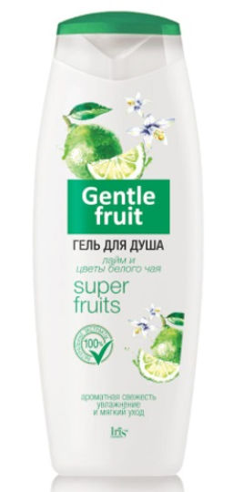 Цена за 2 шт. Белорэк Gentle Fruit Гель для душа "Лайм и цветы Белого чая", 400 мл