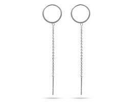 Серьги из серебра без вставки, Ю-28030р