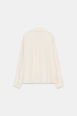 SHIRT WITH ASYMMETRIC HEM AND PLEATS - Zara фото 7