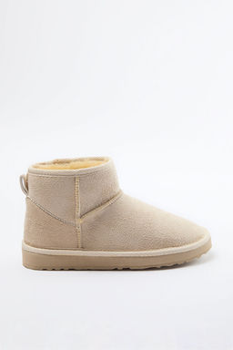 Trendyol Shoes Taba Ici Kurklu Yuvarlak Burun Duz Flatform Topuklu Kad?n Bot TAKAW25BO00029 - Trendyolmilla фото 3