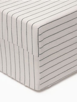 Простыня на резинке 1.5-спальная Этель White stripes, 140200+25 см, жатый хлопок  фото 4