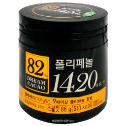 Горький шоколад в кубиках Dream Cacao 82% Lotte, Корея, 90 г