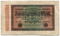 20000 марок 1923 года Германия