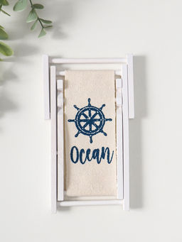 Сувенир дерево "Стул пляжный со штурвалом" 9х1х15,5 см