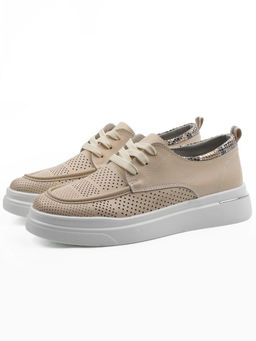 03-C929-2A BEIGE Полуботинки летние женские (натуральная кожа)