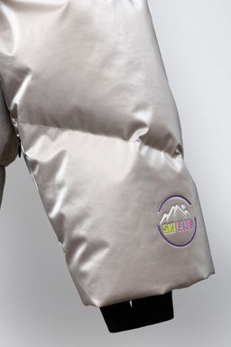 METALLIC WATER-RESISTANT AND WINDPROOF FEATHER DOWN PUFFER JACKET RECCO® SYSTEM SKI COLLECTION - Zara фото 25