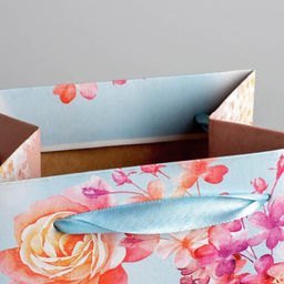 Пакет ламинированный под бутылку Цветы и бабочки, 13 36 10 см - Дарите счастье фото 3