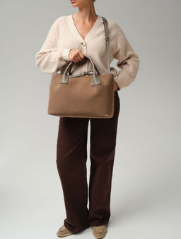 Замшевая сумка Iris DBR 31372 серо-коричневый фото 8