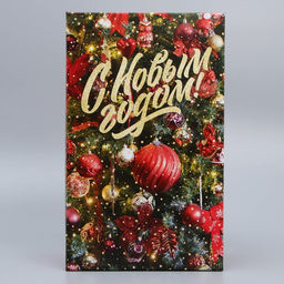 Коробка новогодняя подарочная «Ёлочные игрушки», 32.5×20×12.5 см