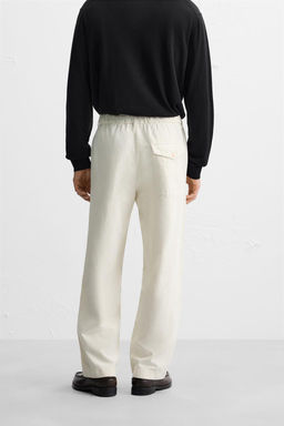 RELAXED FIT PLEATED TROUSERS - Zara фото 3