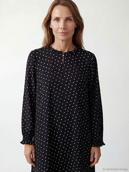 F?rf?rl? Dik Yaka Ta?l? A Kesim Elbise