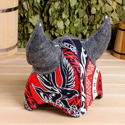 Шапка для бани и сауны «Викинг с орлом», войлок, «Добропаровъ»