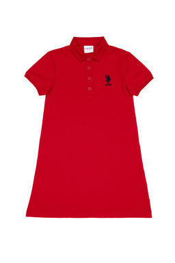 K_z _ocuk K_rm_z_ _rme Elbise Sepette S_rpriz _ndirim - U.s. polo assn фото 6