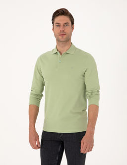 _a_la Slim Fit K_vr_lmaz Polo Yaka Basic Pike Sweatshirt