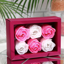 Цена за 2 шт. Мыльные розы, белые и розовые, набор 6 шт. - SB BEAUTY фото 5