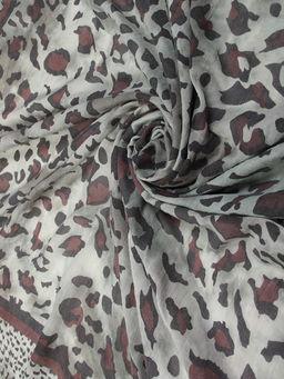 Большой, красивый платок из вареного хлопка. Рисунок на полотно наносится вручную. - Tantino фото 5