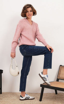 Джинсы женские прямые TP322-0118 синие