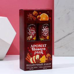 Новогодний подарочный набор косметики Аромат Нового Года: гель для душа и пена для ванны, 2?250 мл, Чистое счастье фото 10