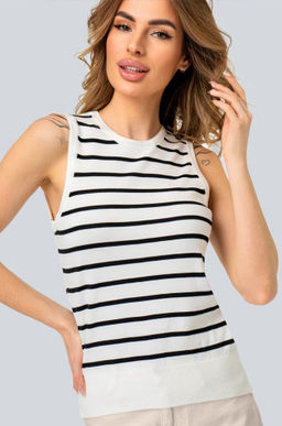 Женский вязаный топ в полоску Happy Fox  фото 10