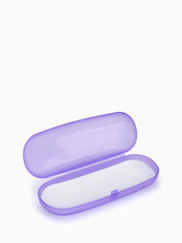 Цена за 2 шт. Футляр для очков на хлопушке, однотонный, размер 16×3.5×5.5 см, полупрозрачный/МИКС