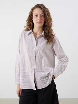 ?izgili Poplin Kad?n G?mlek