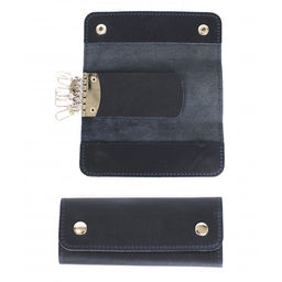 Футляр для ключей Croco-кл-509 (на 6 ключей) натуральная кожа синий пулл-ап (85) 263971