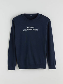 Bisiklet Yaka Erkek ?ocuk Triko Kazak