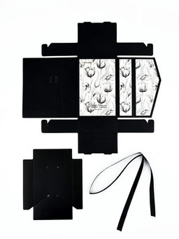 Цена за 5 шт. Коробка под бижутерию Чёрно-белая, 12?8.5?3 см