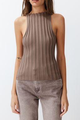 Trendyolmilla Bej Premium Iplik/Ozel Iplik Triko Bluz TWOSS24BZ00275 фото 11