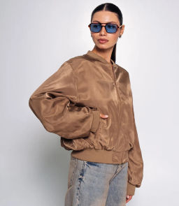 Бомбер #КТ2566, тёмно-бежевый - Dommod фото 2