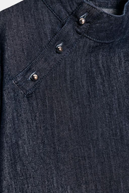 Z1975 DENIM HIGH NECK SHIRT