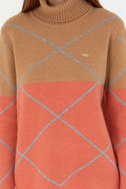 Женский свитер с высоким воротником песочного цвета Неожиданная скидка в корзине - U.s. polo assn фото 6