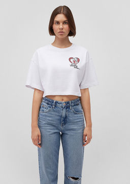 Bugs Bunny Bask?l? Beyaz Tisort - Mavi фото 3