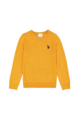 U. S. Polo Assn Базовый свитер горчичного цвета для мальчика - U.s. polo assn фото 4