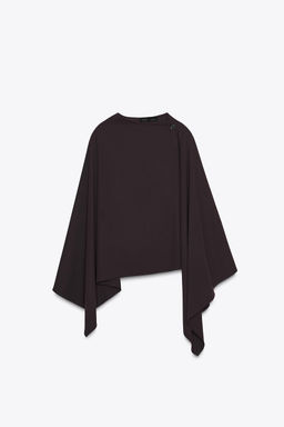 ASYMMETRIC CAPE WITH BUTTON - Zara фото 5