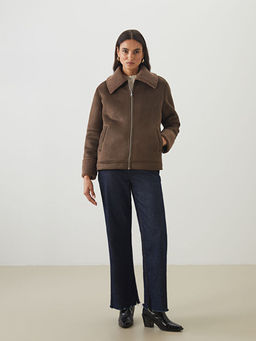 K?rk Yaka Oversize Kad?n S?et G?r?n?ml? Mont