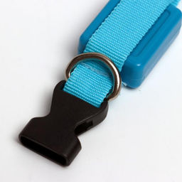 Ошейник светящийся узкий для небольших собак, 26 х 1,5 см, голубой - Пижон фото 4