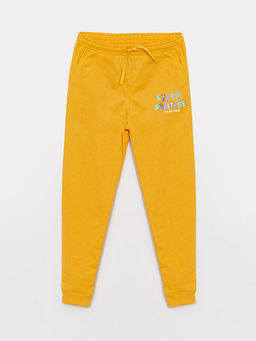 Beli Lastikli Bask?l? Erkek ?ocuk Jogger E?ofman Alt?