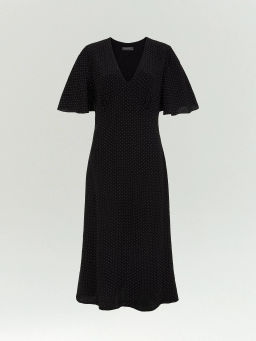 ЕМКА / Платье миди из 100% вискозы в горох - Emka фото 6