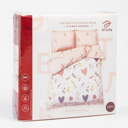 Постельное белье Этель 2 сп Flower garden 175*215 см, 200*220 см, 70*70 см -2 шт  фото 7
