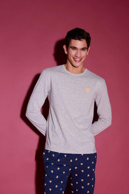 Pijama Tak?m? Uzun Kollu Pijama Ustu Esnek Belli Uzun Pijama Alt? - Defacto фото 3