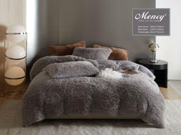 Меховой КПБ Mency Однотонный MMENO004 Евро