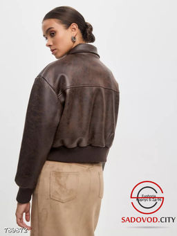 Женская куртка кожаная осенняя - Bruno фото 6