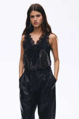 Top de tirantes con ribete de encaje - H&m фото 5