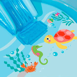 Игровой центр надувной детский Подводный мир, от 2 лет с разбрызгивателем, горкой и игрушками - Intex фото 2