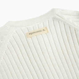 Комбинезон вязаный Крошка Я, р.80-86, молочный  фото 4