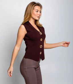 Жилет #КТ8833 (1), шоколадный - Dommod фото 2