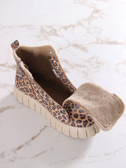 Ботинки 217.91505be.Коричневый леопард/мех